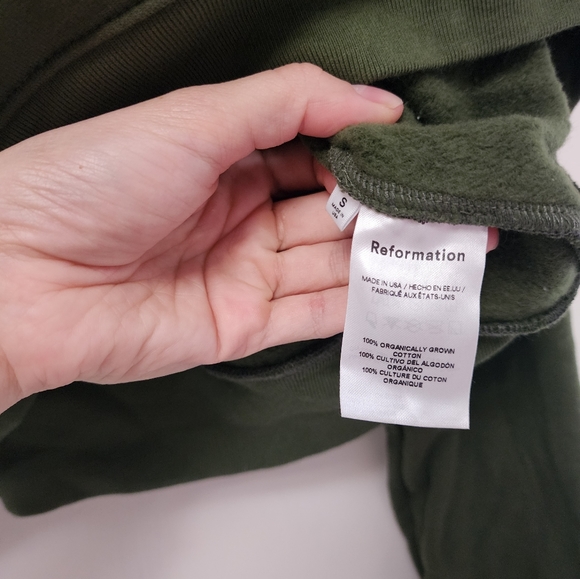 Reformation green henley style sweater - Picture 2 of 6